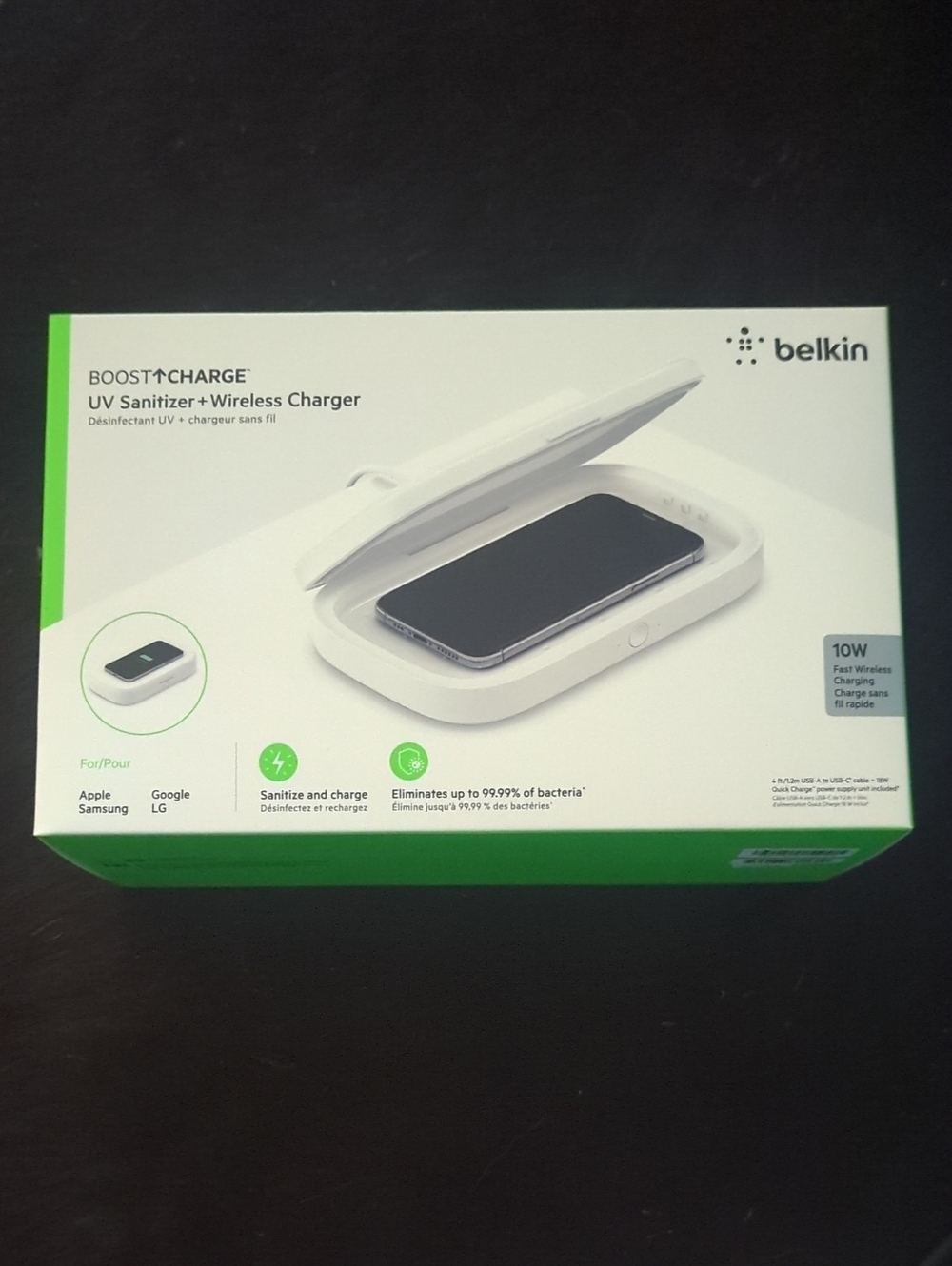 belkin White UV Phone & Accessory Sanitizer Case